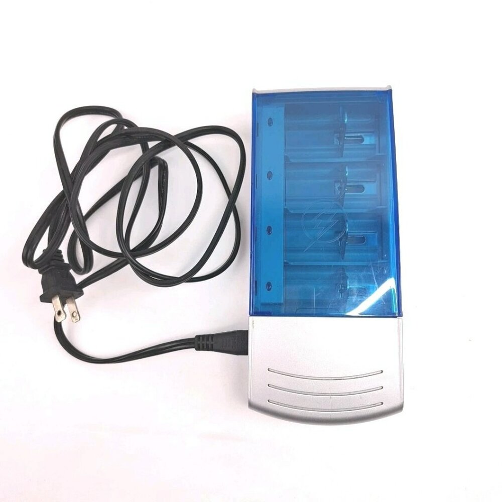 Rayovac Blue Gray Battery Charger With Power Cable